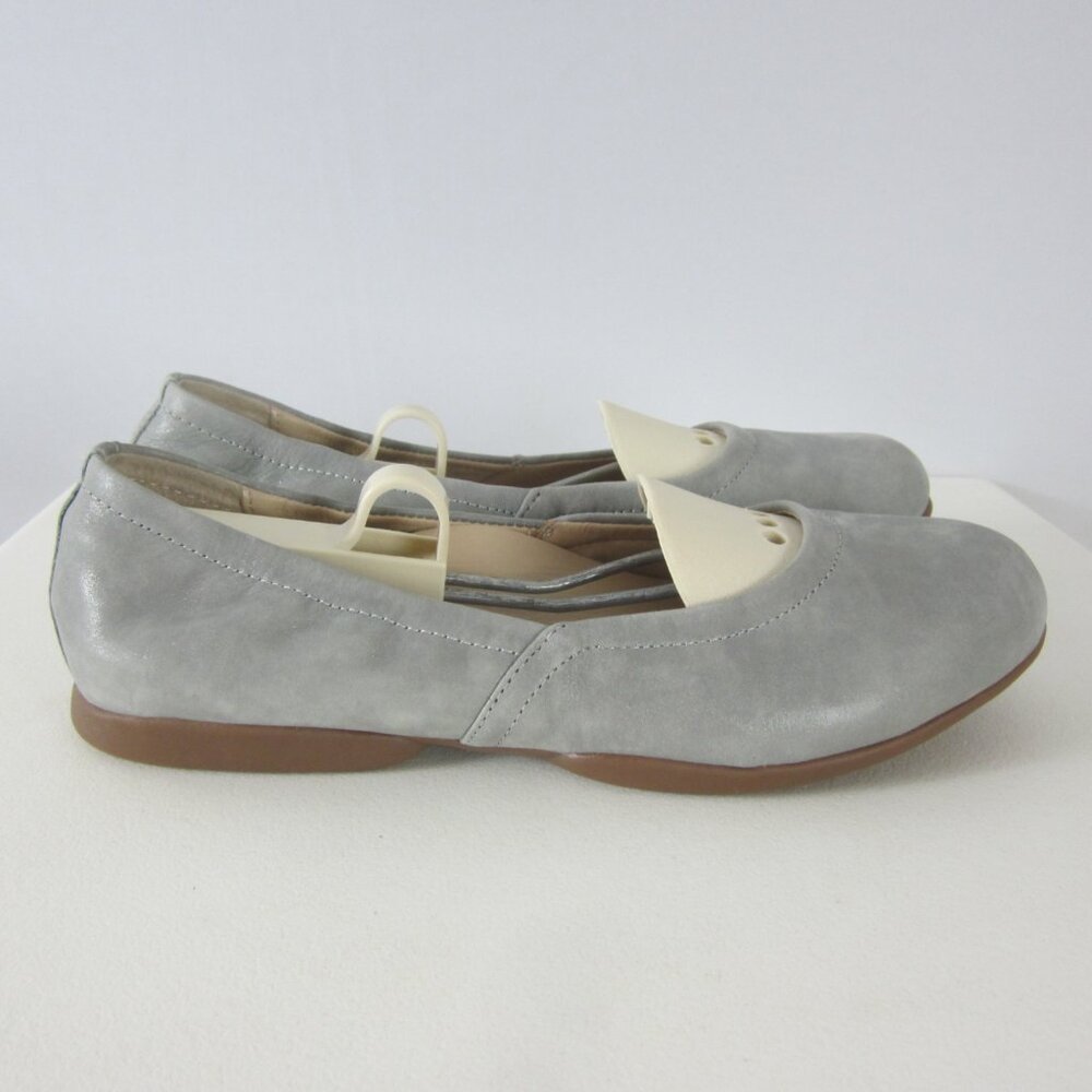 New Abeo Womens 7 M Grey Leather Slip On Ballet Flats Orthotic Footbed Support - Picture 9 of 12